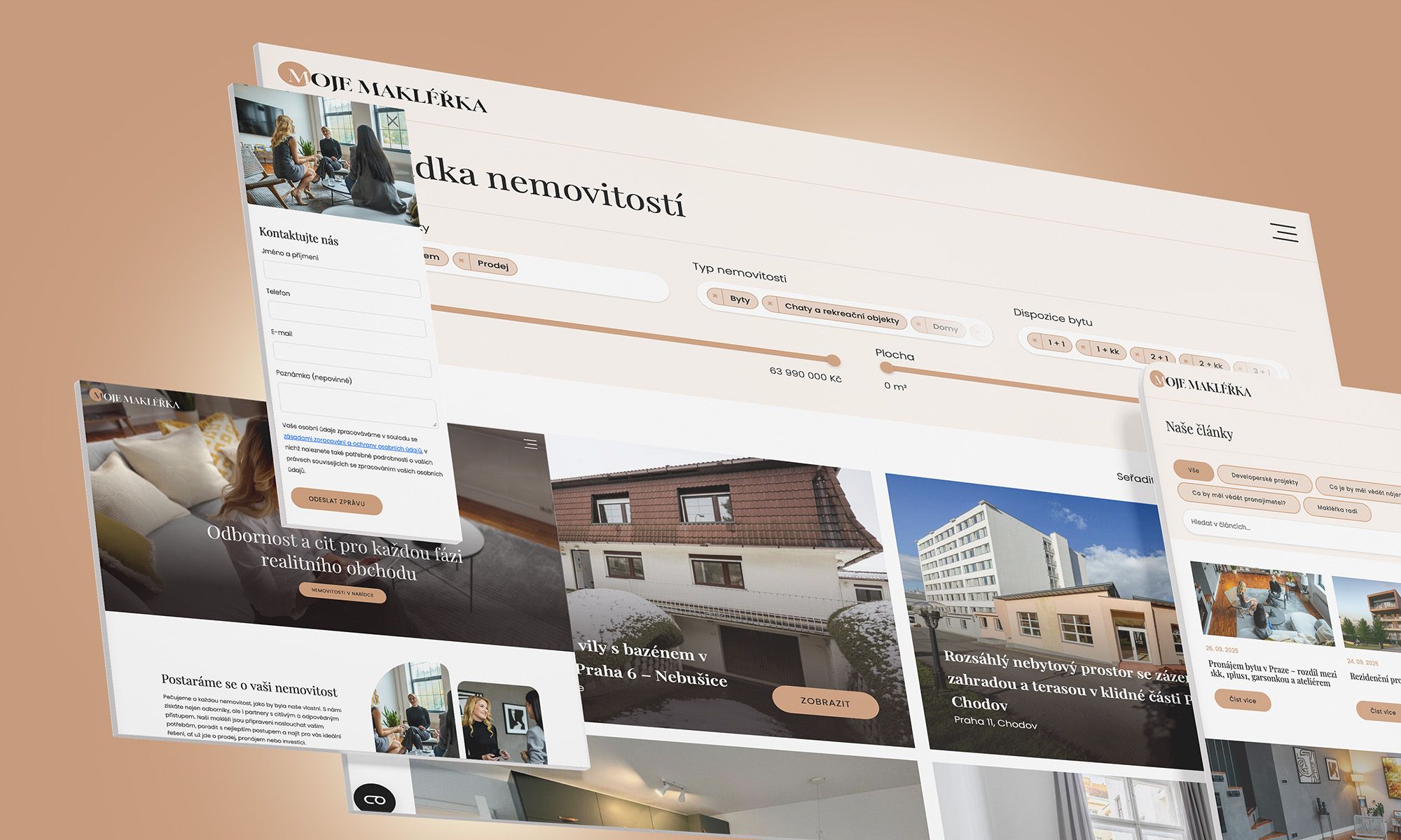 Webová prezentace navržená od vizuálního  konceptu po pokročilý CMS